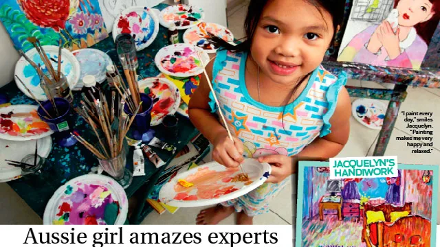 Aussie girl is art genius at six-years-old