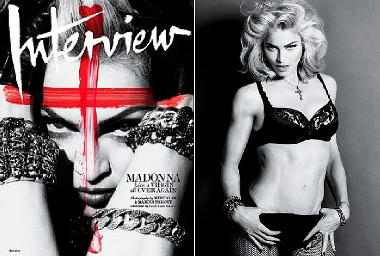 A fashion icon of the 20th century, 51 years of age and mother of four, Madonna has taken her look to new heights with a Photoshop-free magazine spread. A fashion icon of the 20th century, 51 years of age and mother of four, Madonna has taken her look to new heights with a Photoshop-free magazine spread.