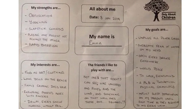 Dad’s hilarious answers on his child’s personality survey