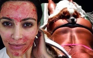 Kim Kardashian and Crystal Hefner