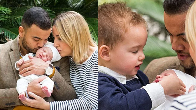 Guy Sebastian, his wife Jules and their new baby boy.