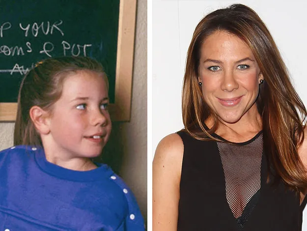 Young girl in blue sweater beside a grown woman in a black dress, shown side by side for a before-and-after comparison.