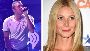 Concert performance on the left; woman posing at event on the right.