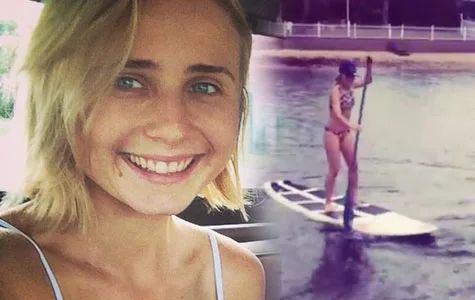 Tessa James paddleboarding