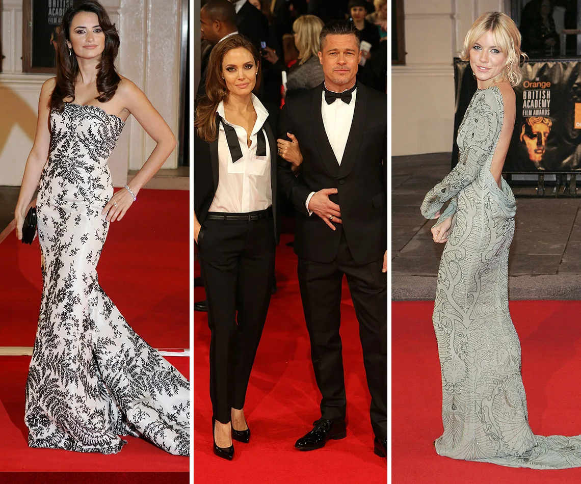 best bafta red carpet dresses