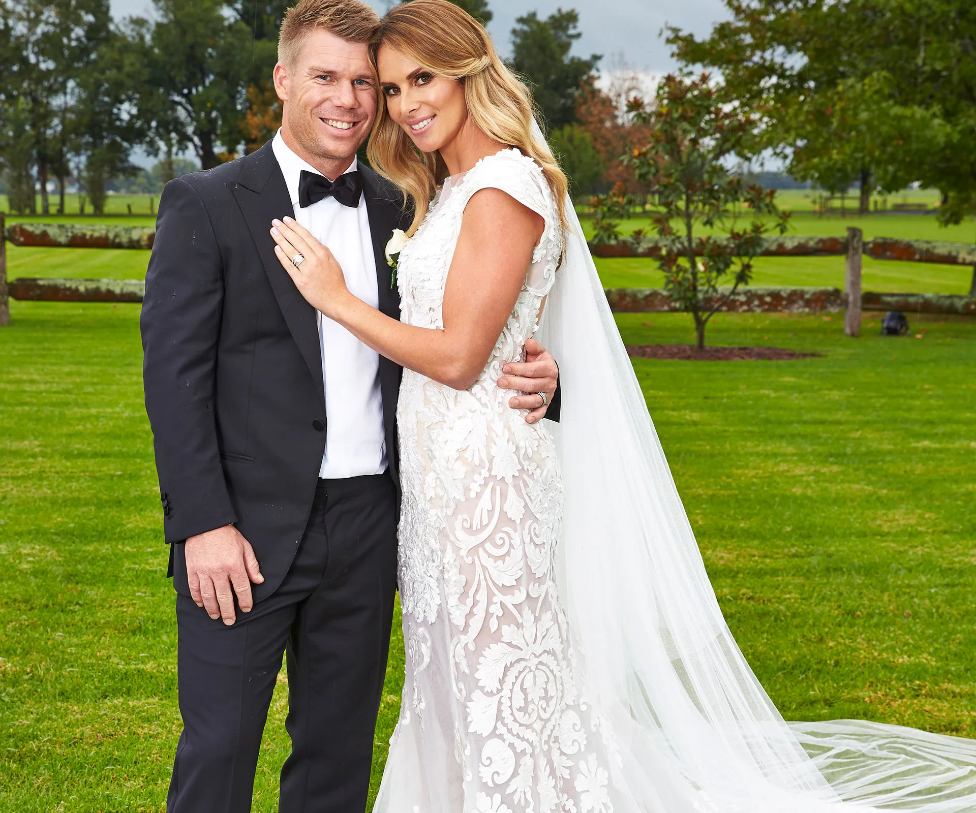 David Warner and Candice Falzon