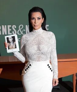 The awkward moment anti-fur protesters confronted Kim Kardashian at her book signing