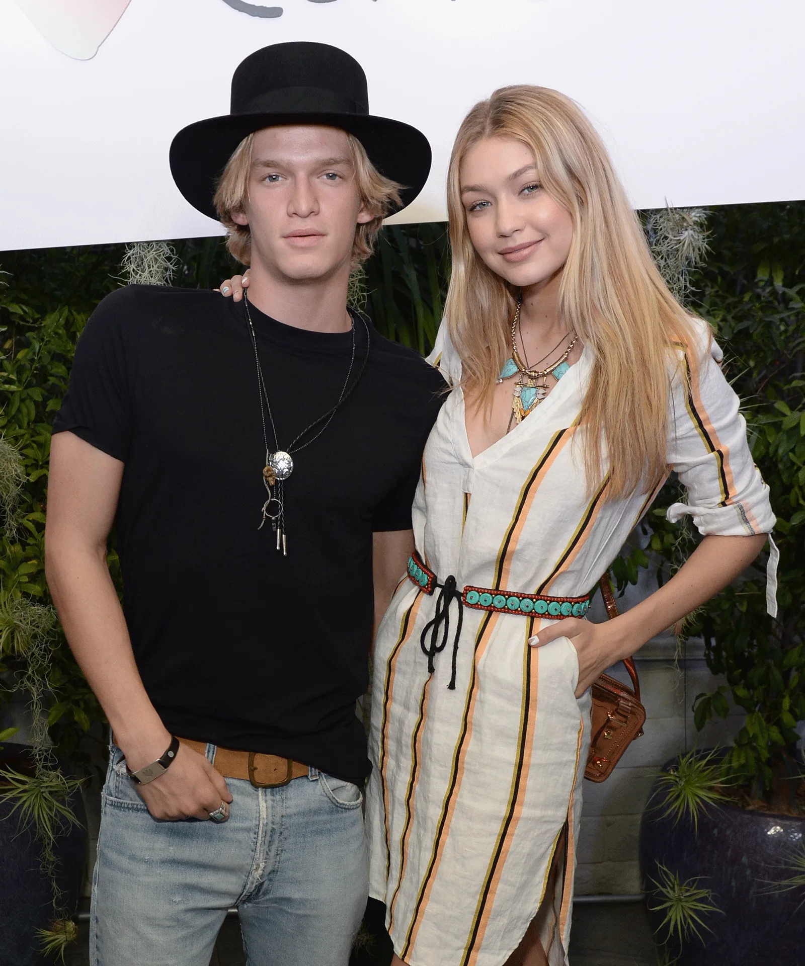 Gigi Hadid and Cody Simpson at a Coachella party