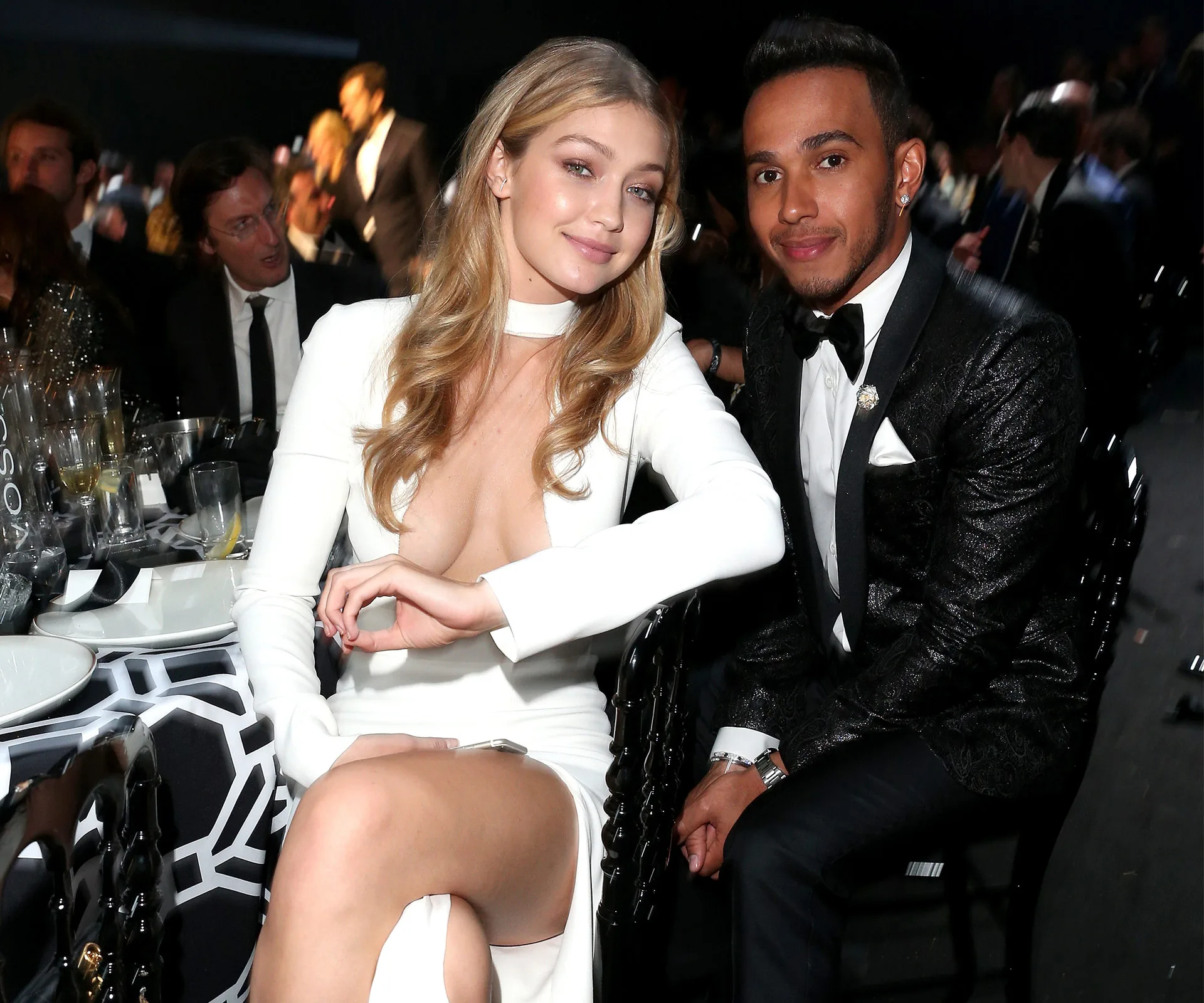 Gigi Hadid and Lewis Hamilton