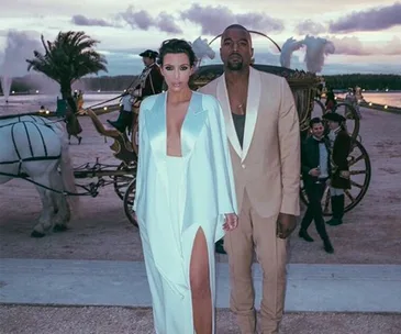 Kim Kardashian and Kanye West 