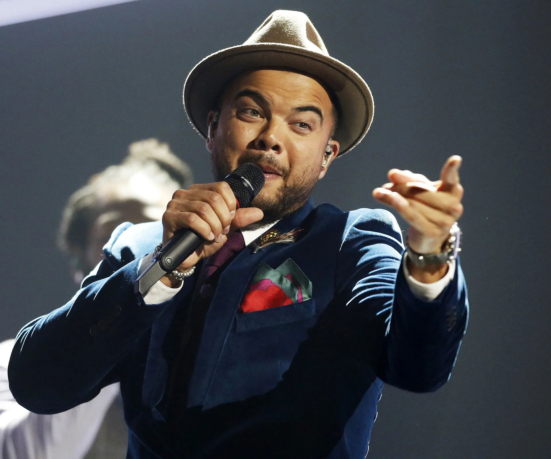 Guy Sebastian performing at the Eurovision Song Contest