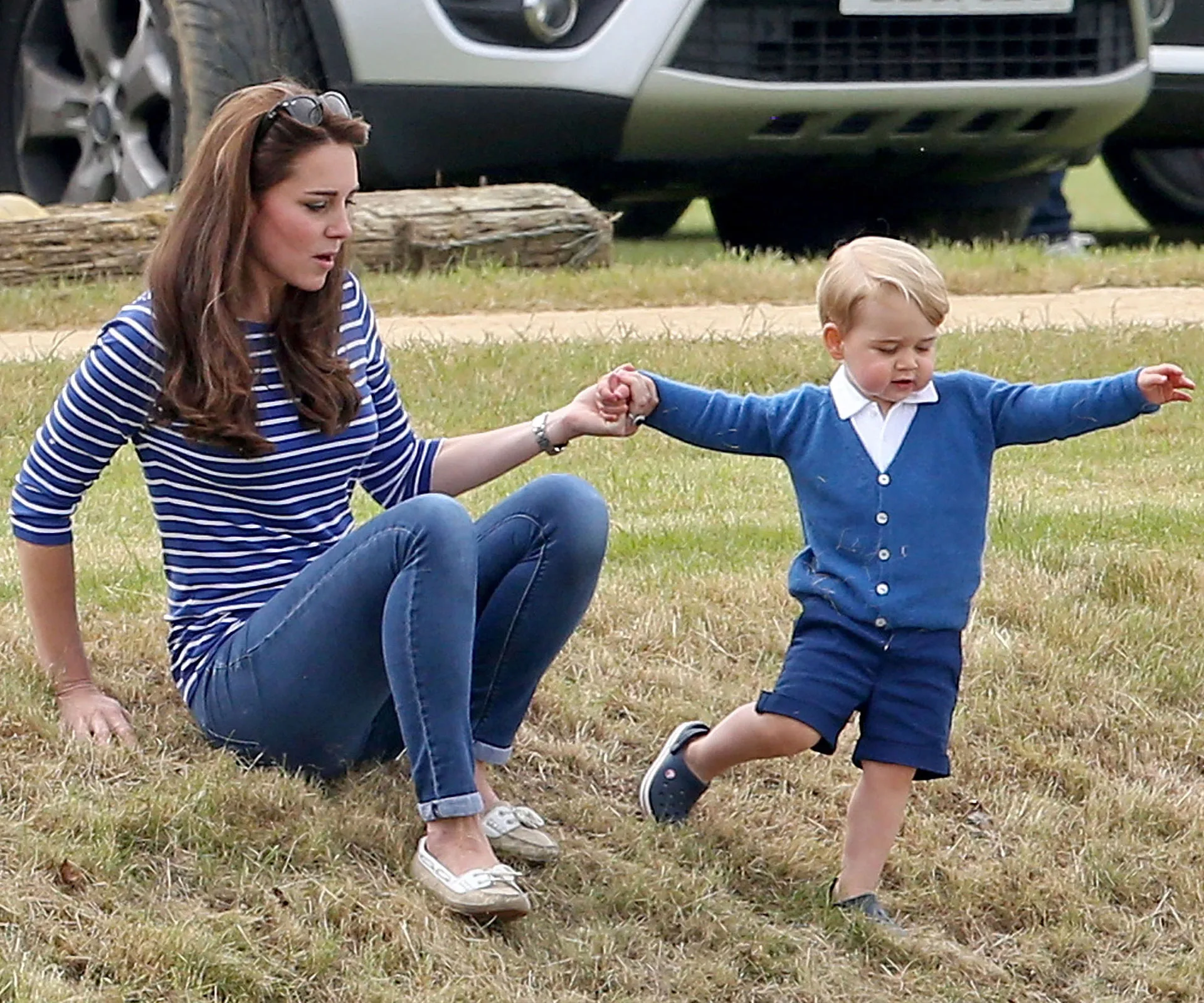 Prince George and the Duchess of Cambridge