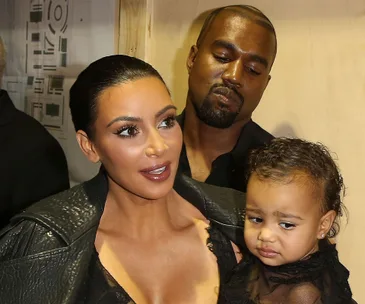 Kim, Kanye and North West! 