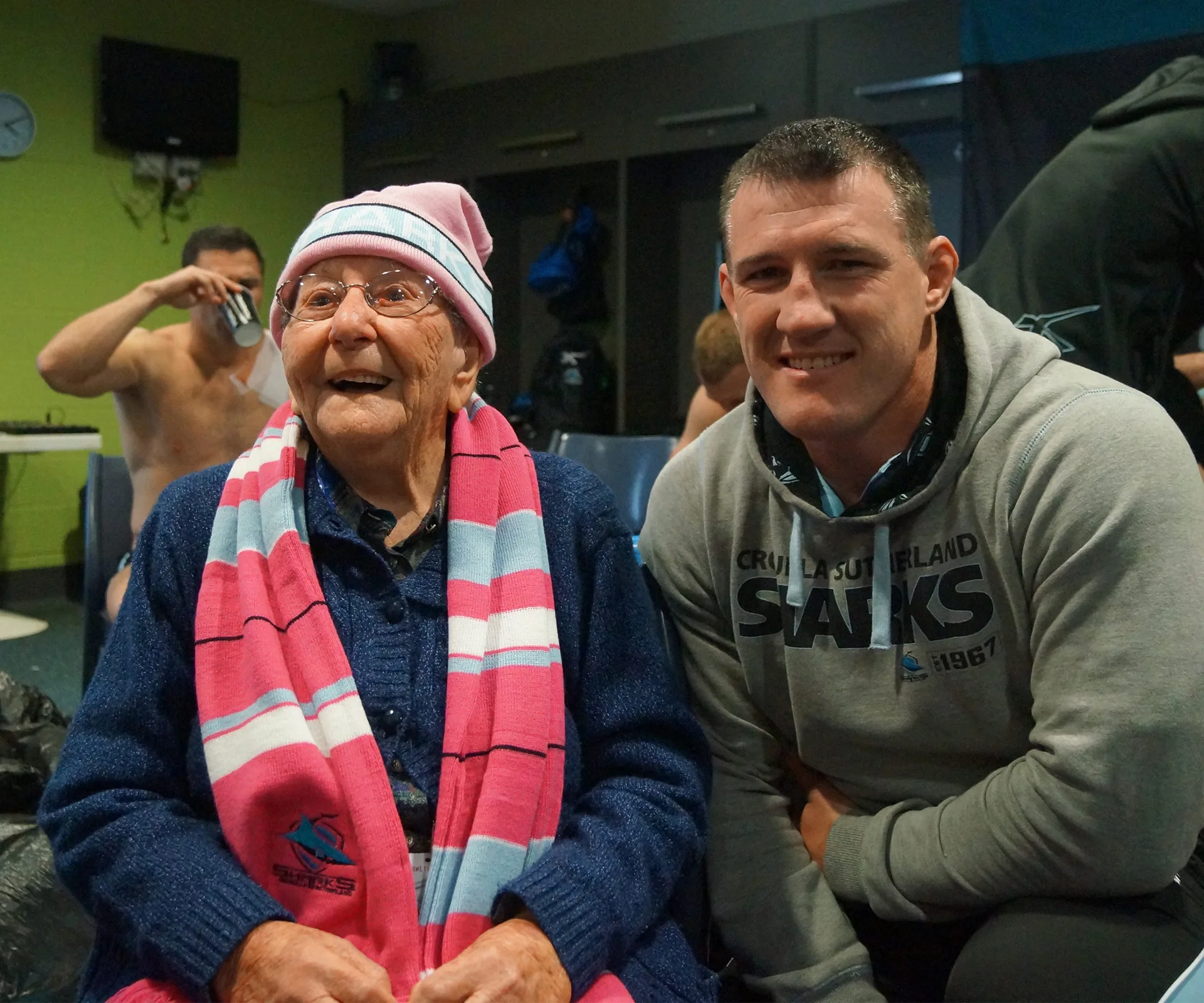 Thelma Spencer and Paul Gallen