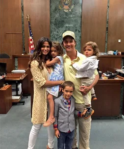 Matthew McConaughey, Camila Alves and their children 