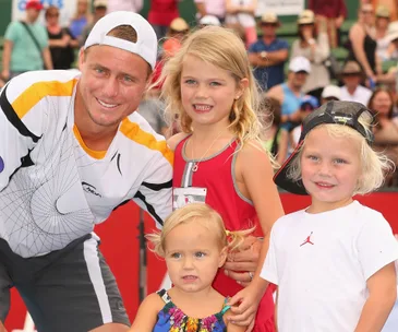 Lleyton Hewitt and his kids 