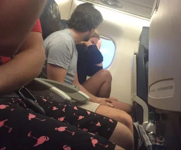 Couple breakup on a plane! 