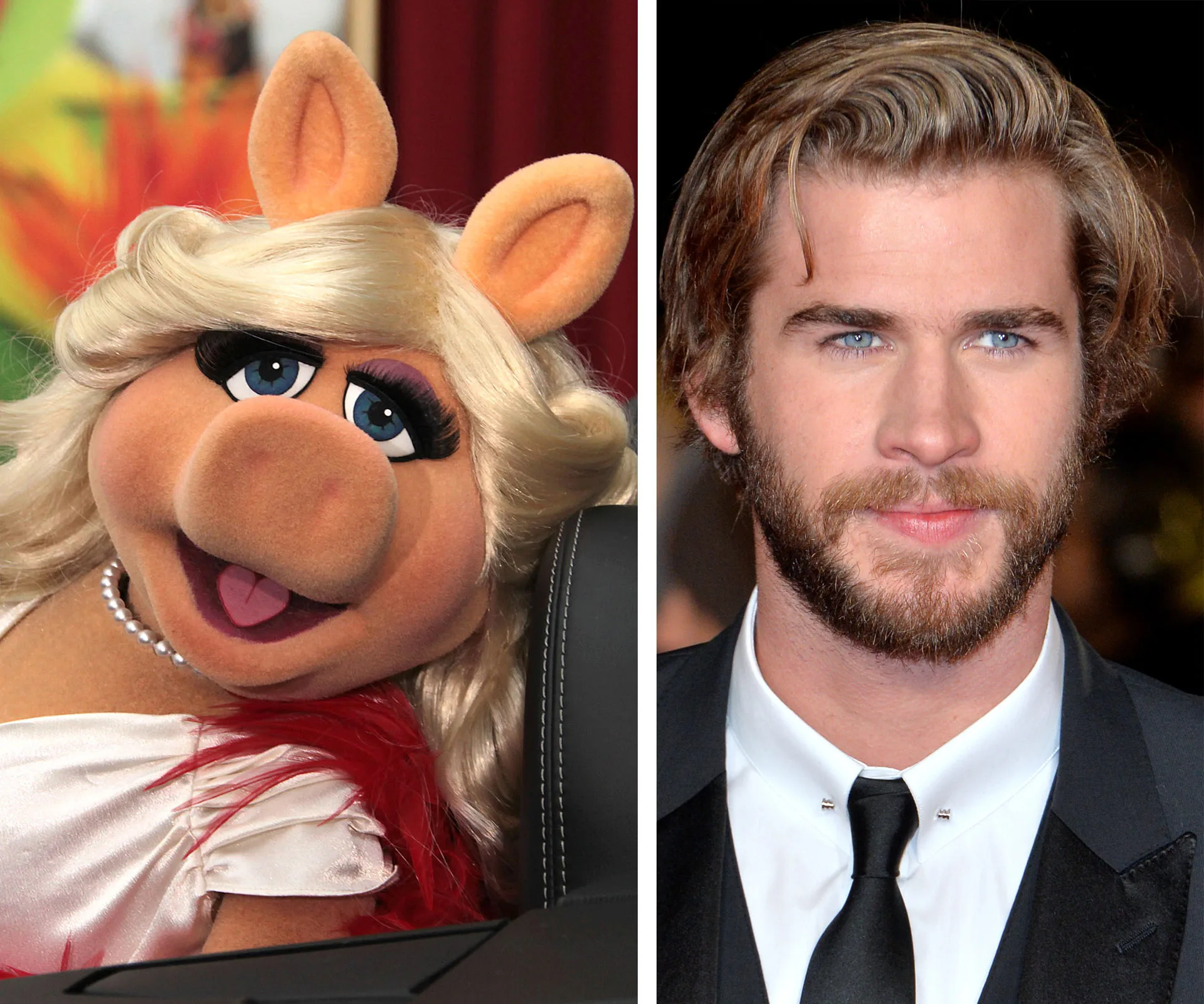 Miss Piggy and Liam Hemsworth