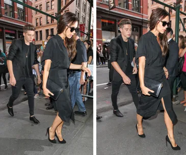 Victoria and Brooklyn Beckham 