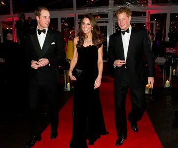 The Duke and Duchess of Cambridge and Prince Harry 