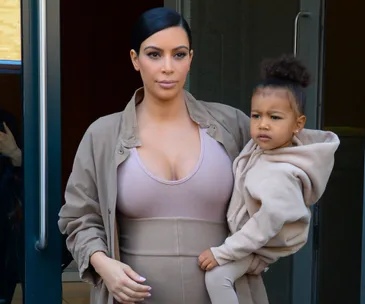 North West and Kim Kardashian 