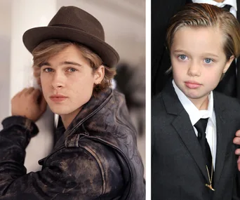 Brad Pitt and Shiloh Jolie-Pitt 