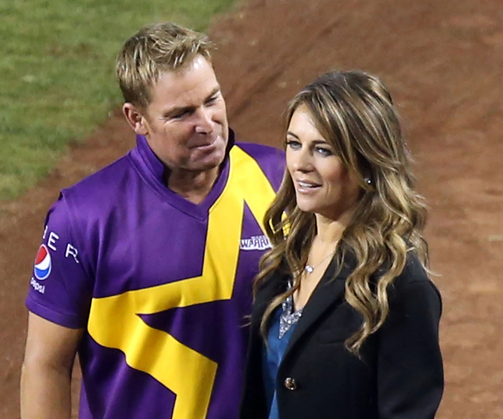 Liz Hurley and Shane Warne