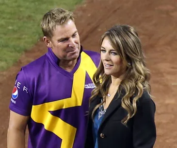 Liz Hurley and Shane Warne