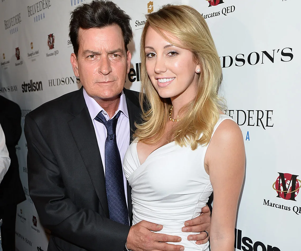 Charlie Sheen and Brett Rossi