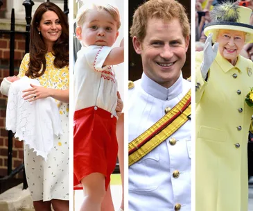 Duchess Catherine, Prince George, Prince Harry, Queen Elizabeth