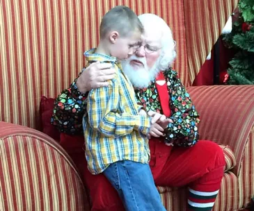 Landon and Santa Claus 