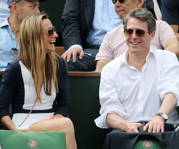 Hugh Grant and Anna Eberstein