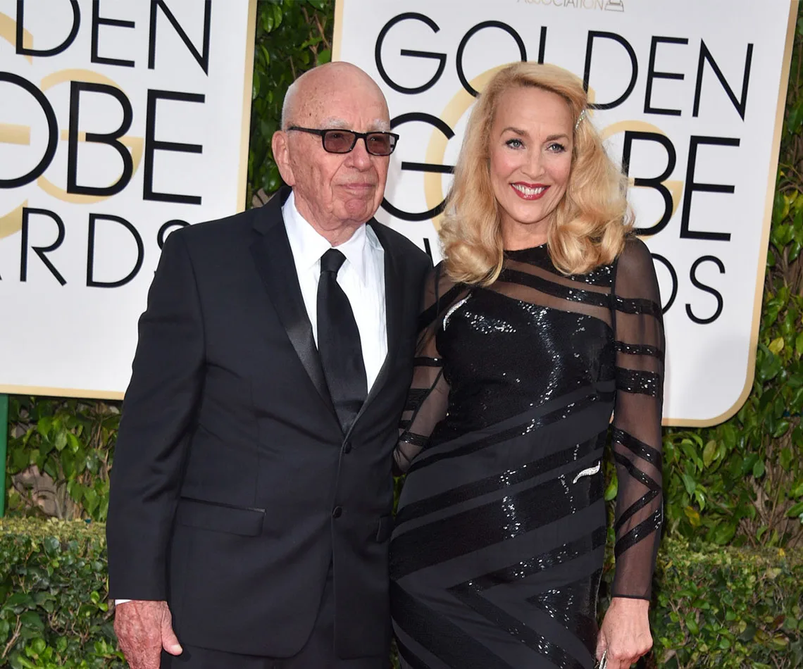 Rupert Murdoch and Jerry Hall