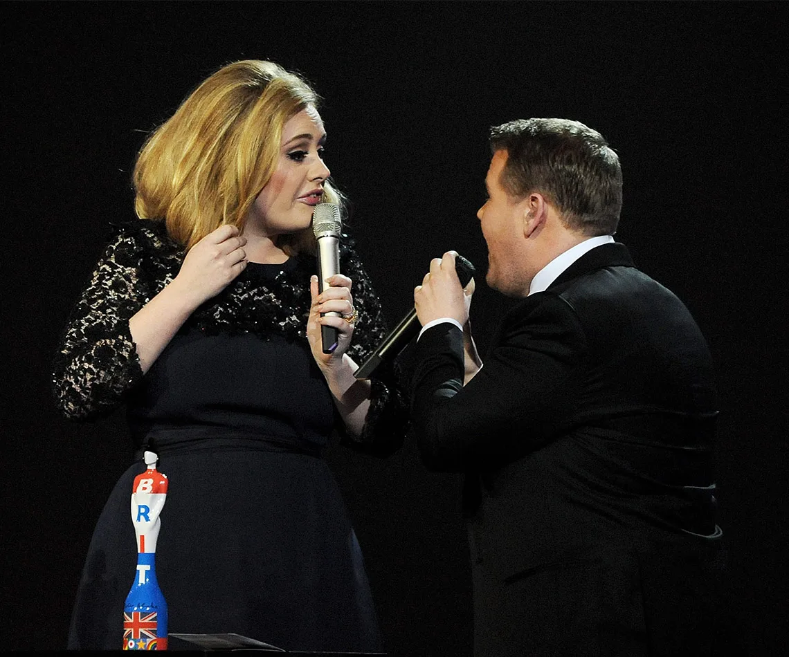 Adele and James Corden