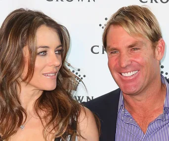 Shane Warne and Elizabeth Hurley