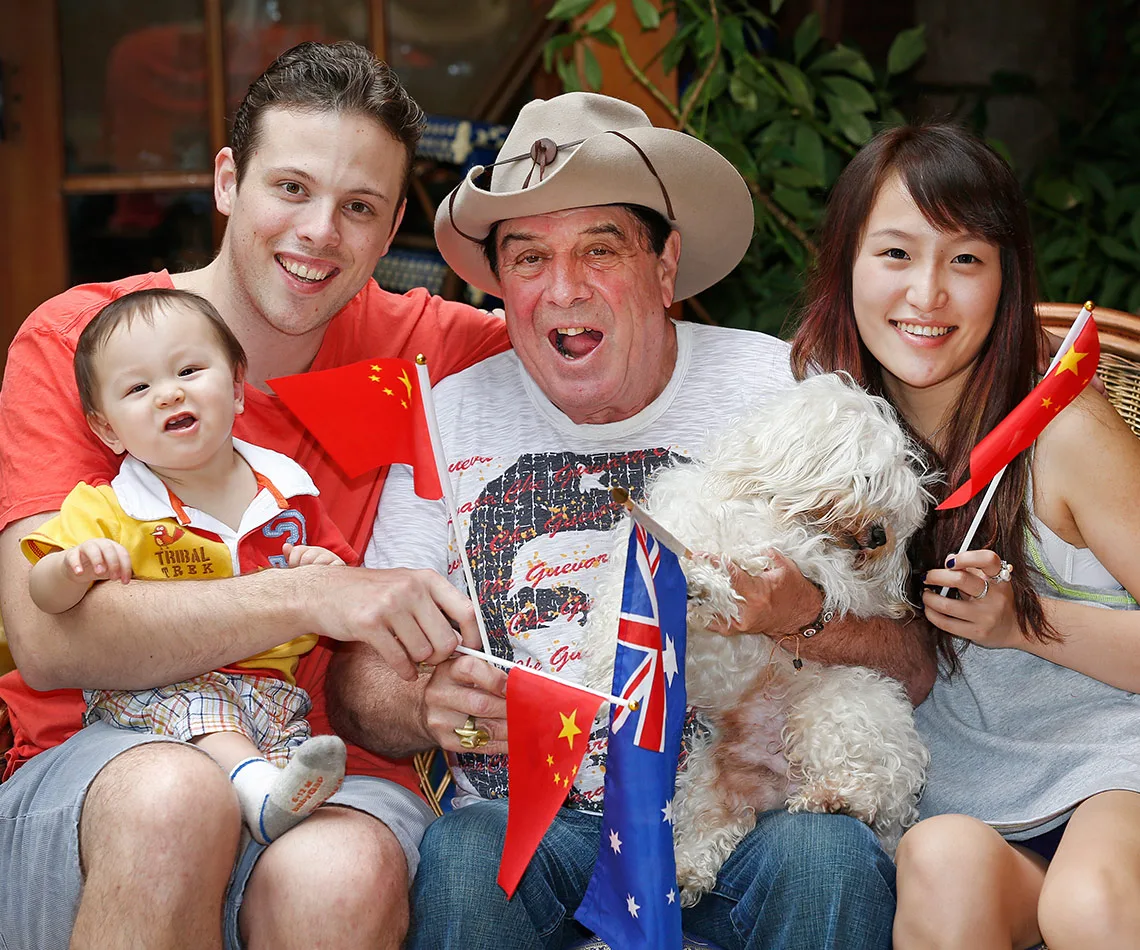 Molly Meldrum and Morgan Scholes