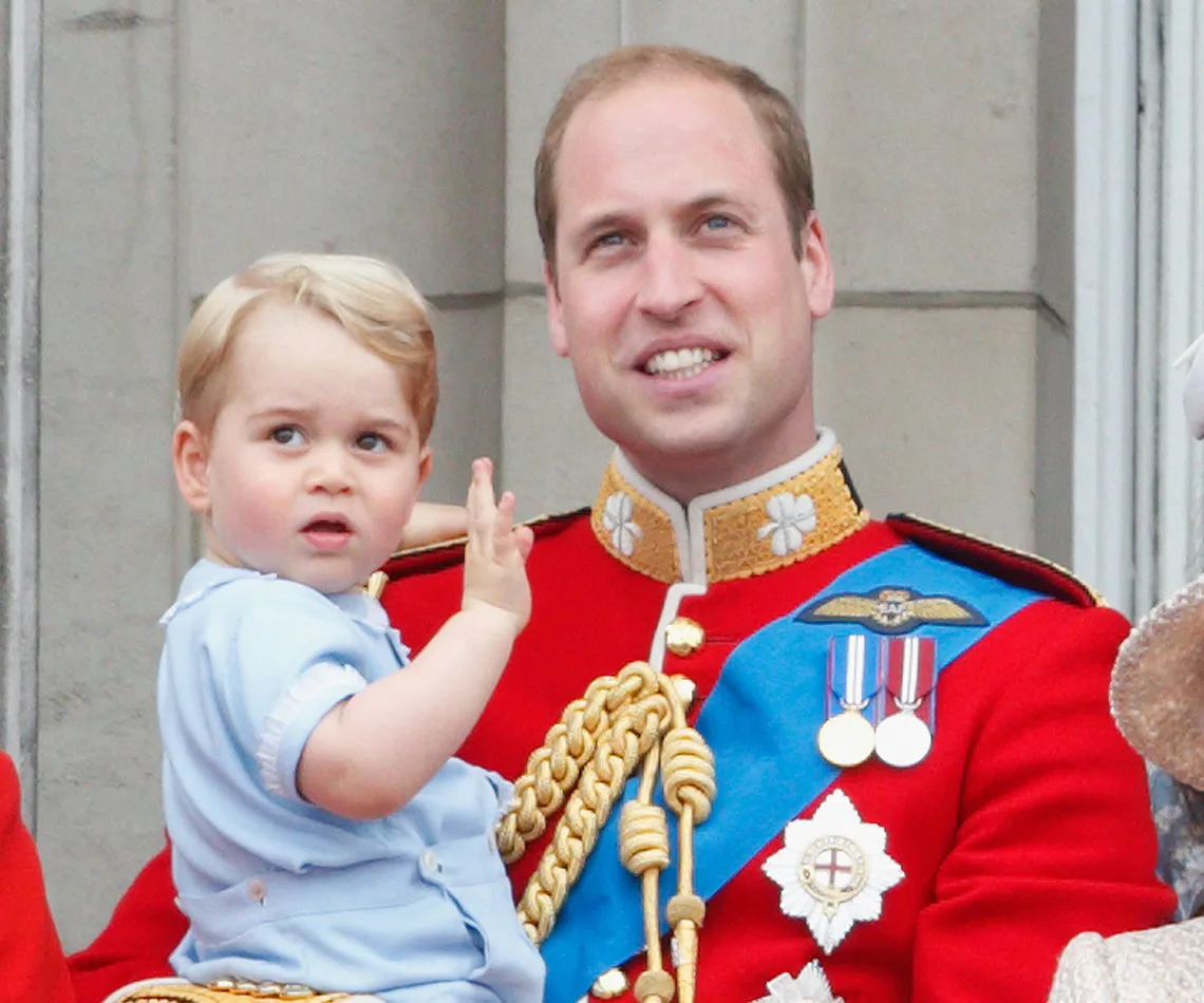 The Duke of Cambridge with his son Prince George