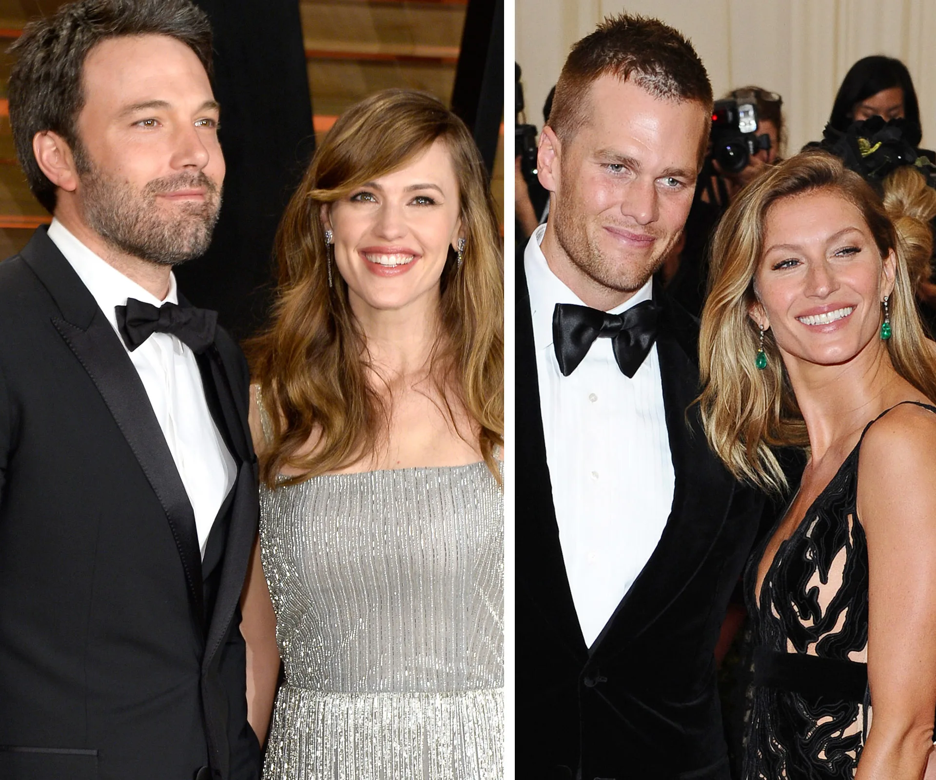 Jennifer Garner and Ben Aflleck, Tom Brady and Gisele Bundchen