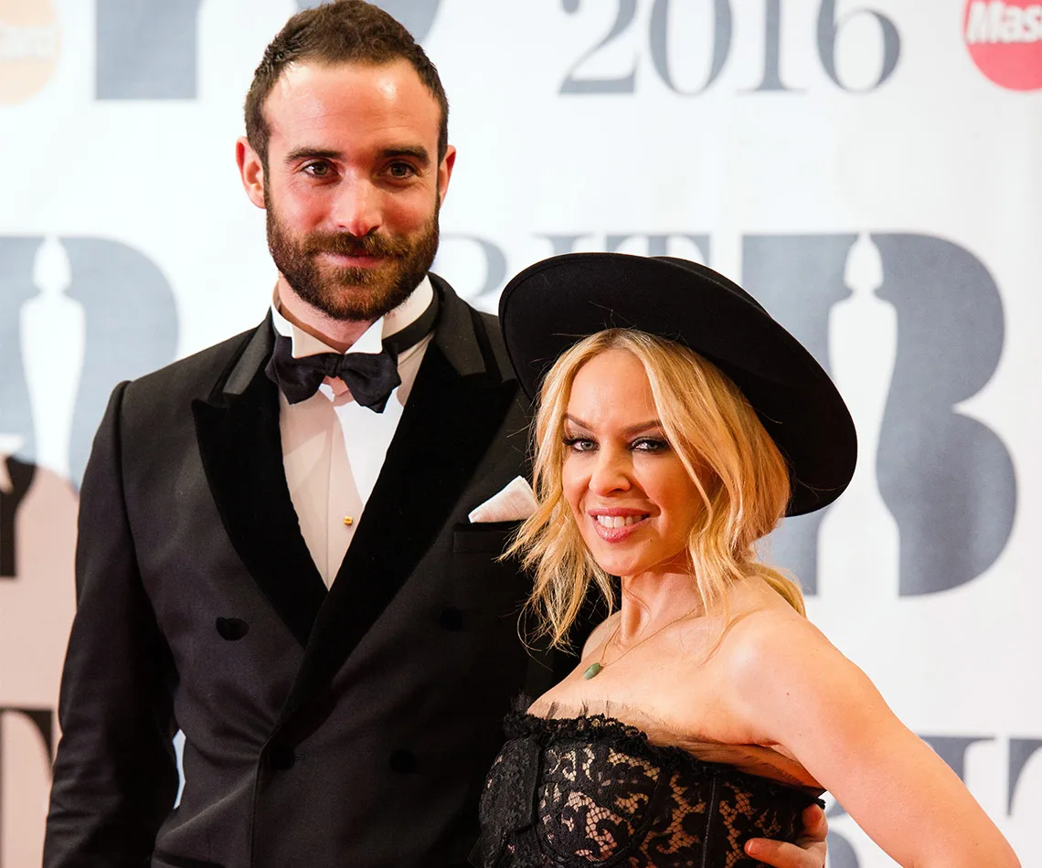 The 2016 Brit Awards - Kylie Minogue and Joshua Sasse