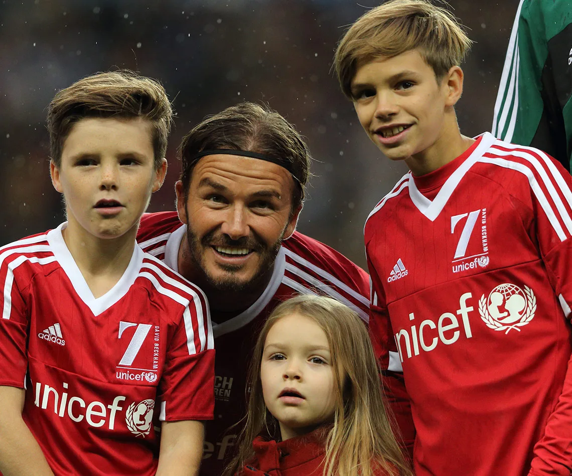 David, Romeo, Cruz and Harper Beckham