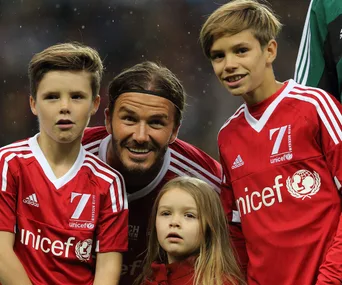 David, Romeo, Cruz and Harper Beckham 