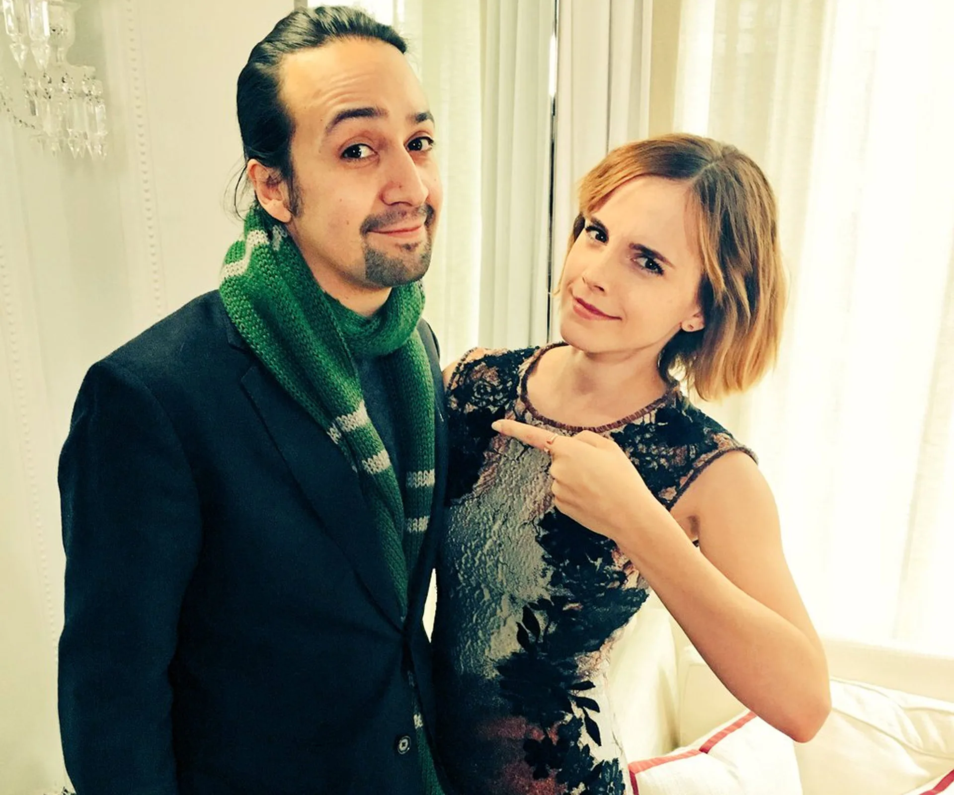 Emma Watson and Lin-Manuel Miranda