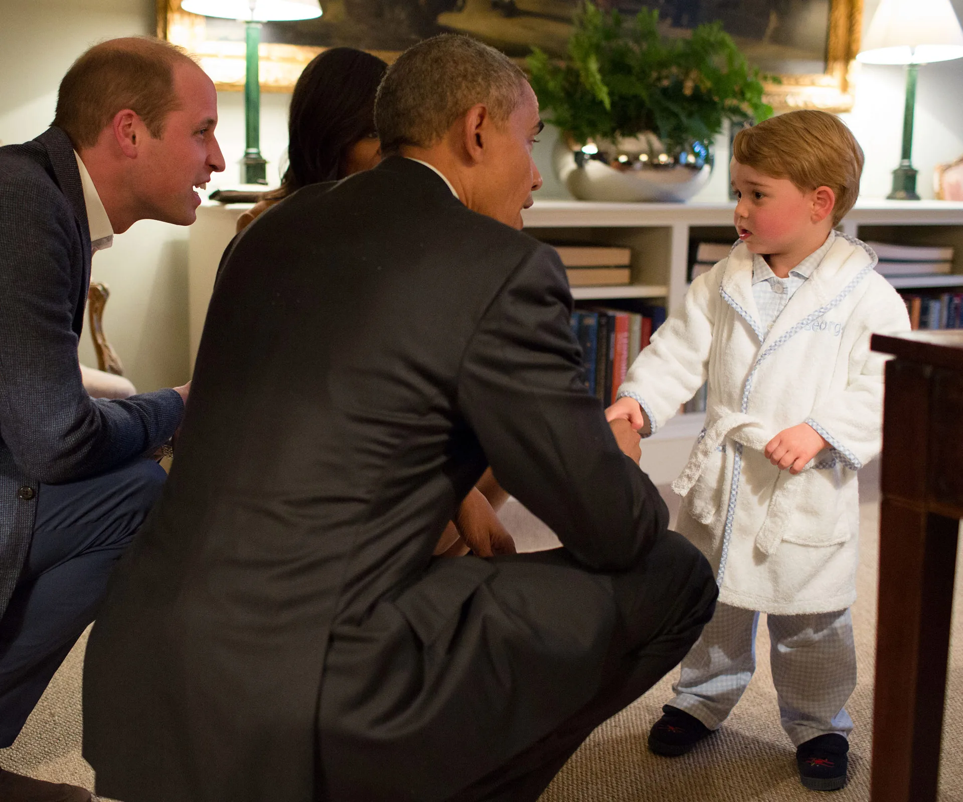 Prince George and Obama