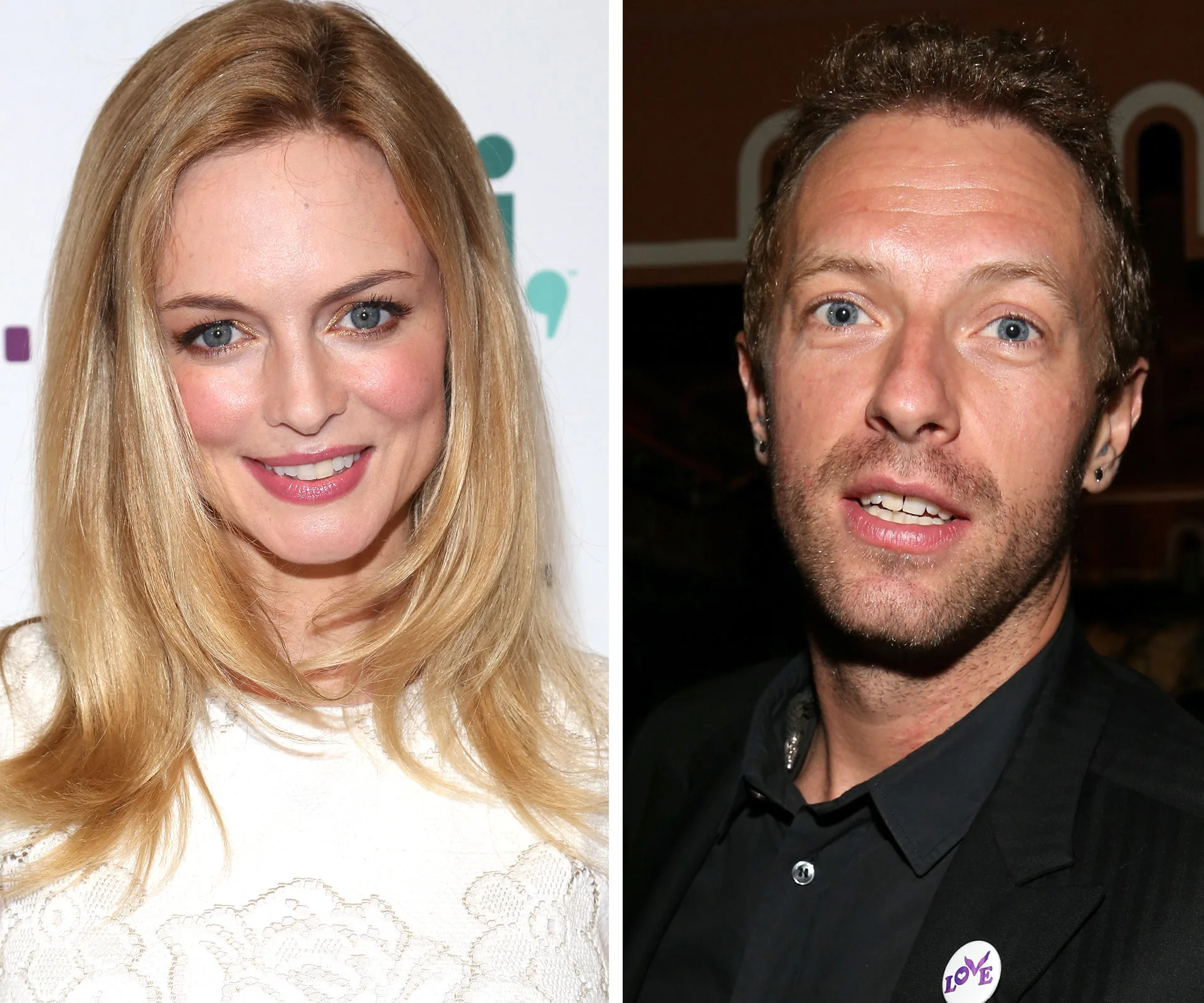 Chris Martin and Heather Graham