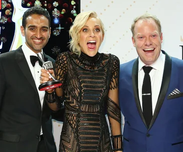 Waleed Aly, Carrie Bickmore, Peter Helliar 