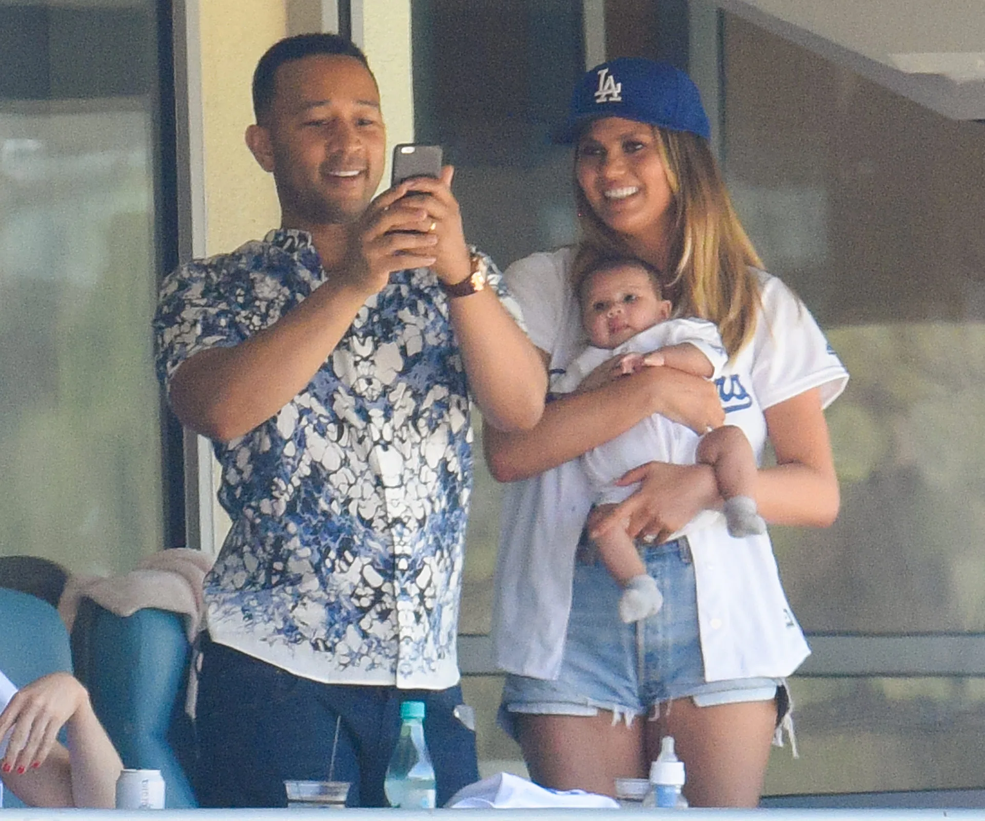 John Legend, Chrissy Teigen and Luna