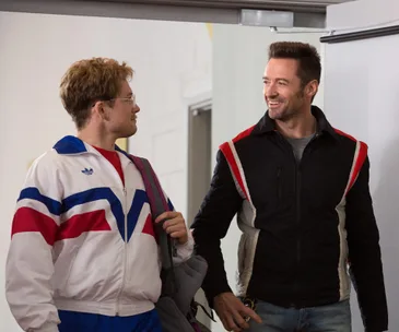 Hugh Jackman and Taron Egerton