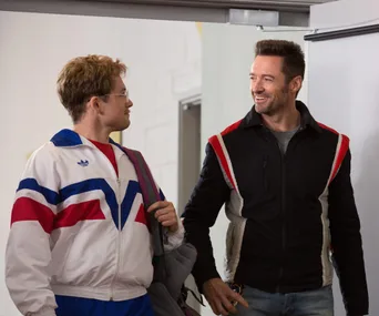 Hugh Jackman and Taron Egerton