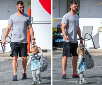 Chris Hemsworth and twins Tristan and Sasha Hemsworth