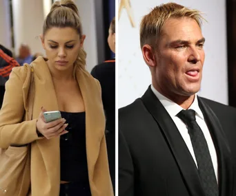 Kiki Morris and Shane Warne